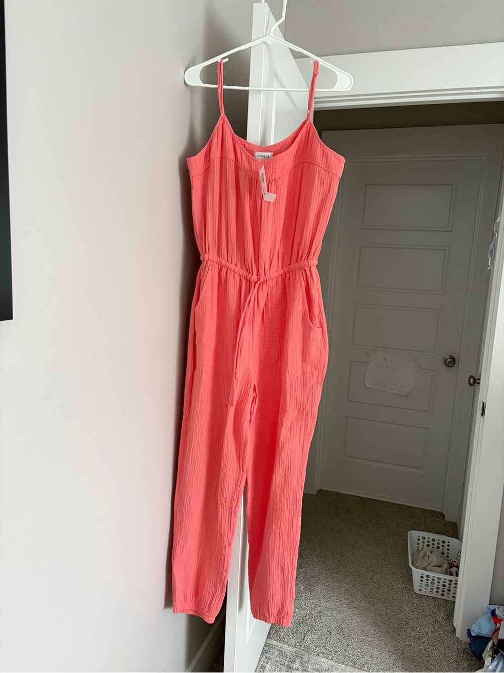Evereve Coral Gauzy Jumpsuit